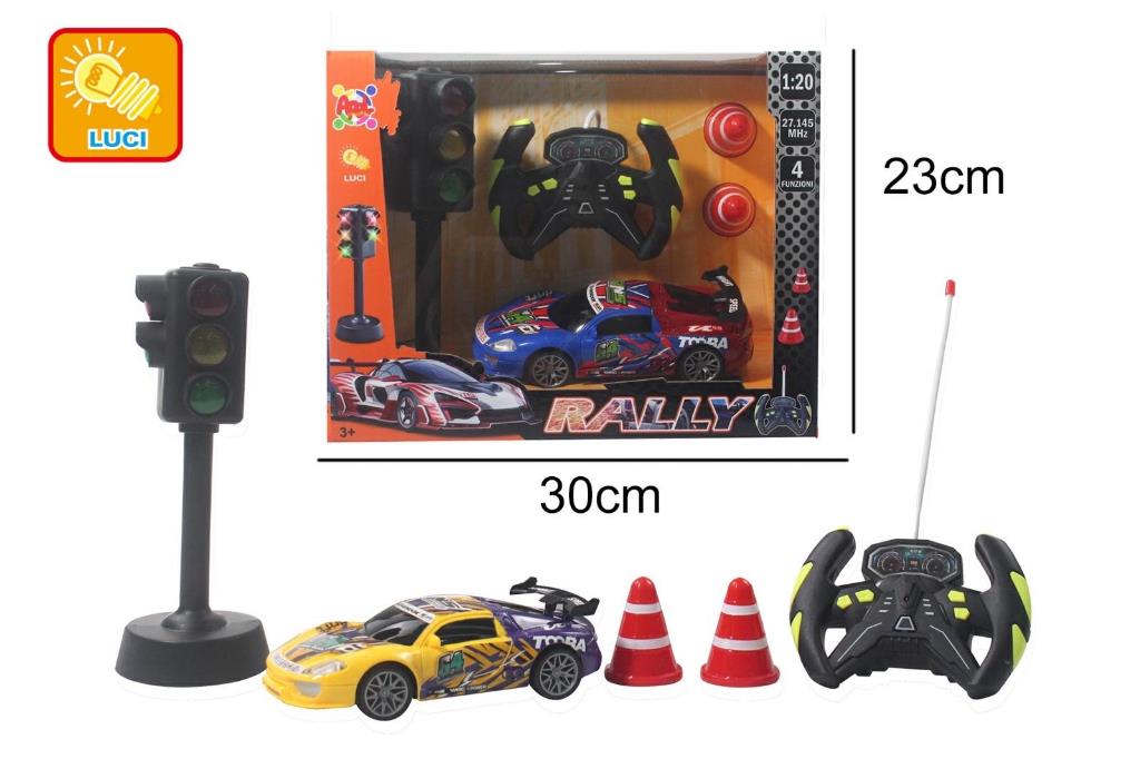 1 Pezzo Auto Rally Radiocomandata con Semaforo 4 Funzioni Vari Colori