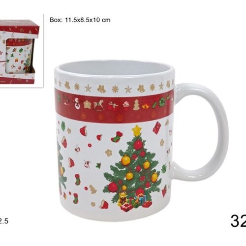 Tazza Tazzone Latte in Ceramica Scatola Natalizia 325 ml - immagine 1