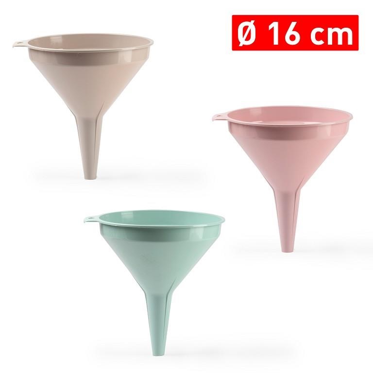 1 Pezzo Imbuto da Cucina in Plastica Colorato 16 cm Vari Colori