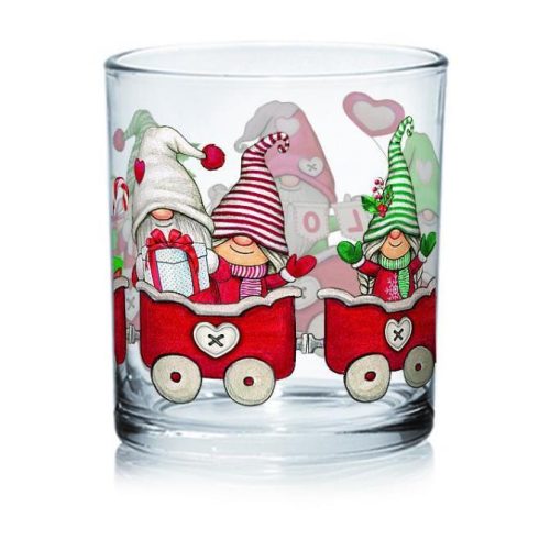 BICCHIERE NATALE LINDA A/3 CHRISTMAS TRAIN 220cc M101410 CERVE - immagine 1