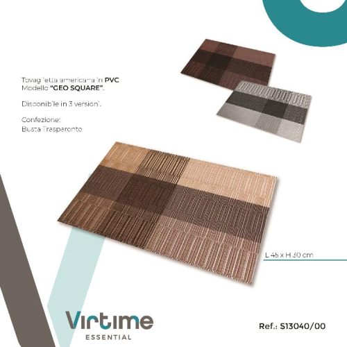 TOVAGLIETTA COLAZIONE PVC 45x30cm GEO SQUARE S13040/00 - immagine 1