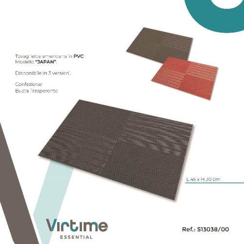 TOVAGLIETTA COLAZIONE PVC 45x30cm JAPAN S13038/00 VIRTIME - immagine 1