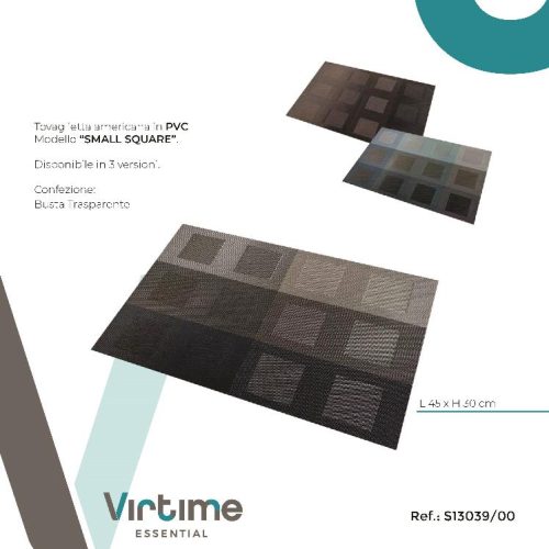 TOVAGLIETTA COLAZIONE PVC 45x30cm SMALL SQUARE S13039/00 - immagine 1