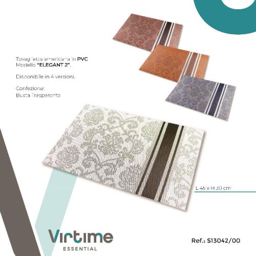 TOVAGLIETTA COLAZIONE PVC 45x30cm ELEGANT 2 S13042/00 - immagine 1