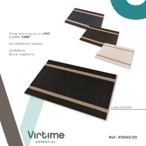TOVAGLIETTA COLAZIONE PVC 45x30cm LINE S13043/00 VIRTIME - immagine 1