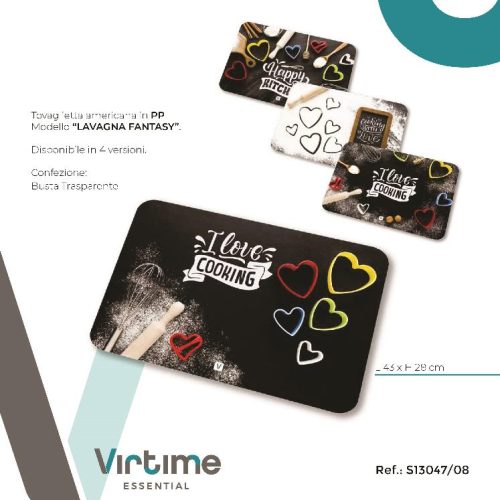 TOVAGLIETTA COLAZIONE PP 43x28cm LAVAGNA FANTASY S13047/02 - immagine 1