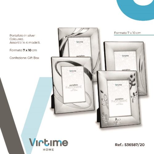 PORTAFOTO SILVER FORMATO 7x10cm MOD. ASS. S36543/42 VIRTIME - immagine 1