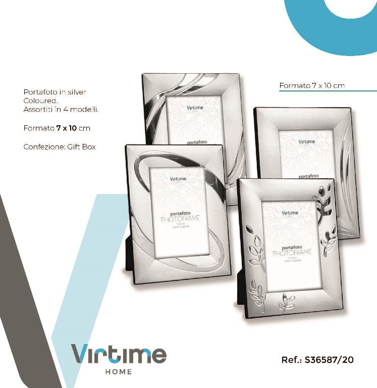 1 Pezzo Cornice Portafoto da Appoggio Silver 7 x 10 cm 4 Modelli