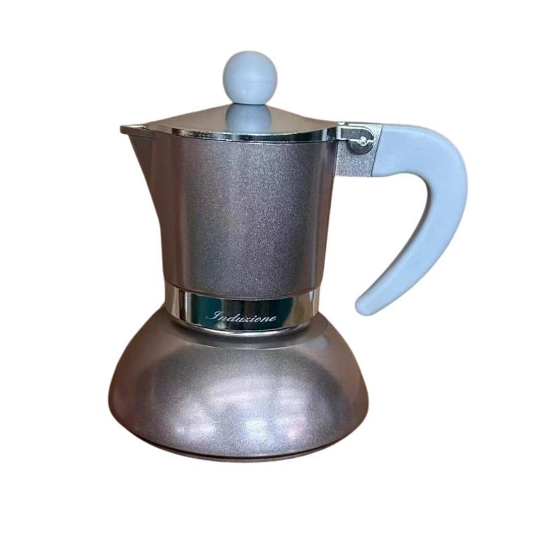 Macchinetta Caffè Caffettiera ad Induzione Argento 2 Tazze