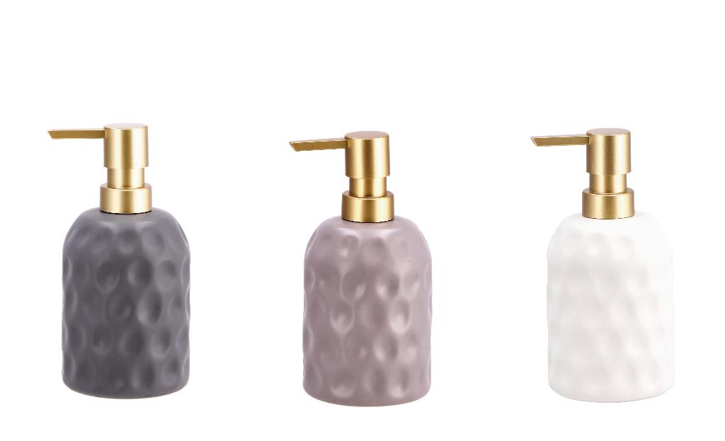1 Pezzo Dispenser Sapone Portasapone in Ceramica Martellata 3 Colori