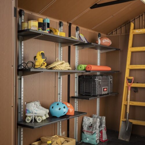 Keter Scaffale per Casetta da Giardino 100 cm, Realizzato in Metallo Compatibile con Casette, 70x30 cm - immagine 3