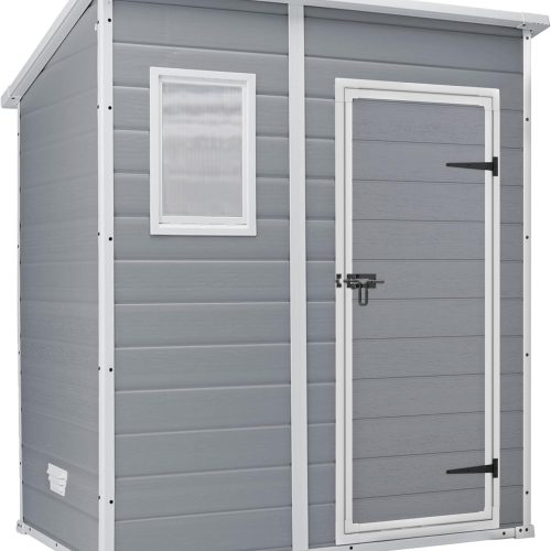 Keter - Casetta Manor Pent 6 X 4 Grigia in Resina 183 X 111 X 200 Cm - immagine 1