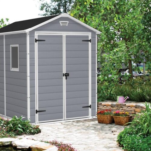 Keter Casetta da Giardino, Manor 6x8, Grigia, 185,8 x 236,8 x 227H cm - immagine 3