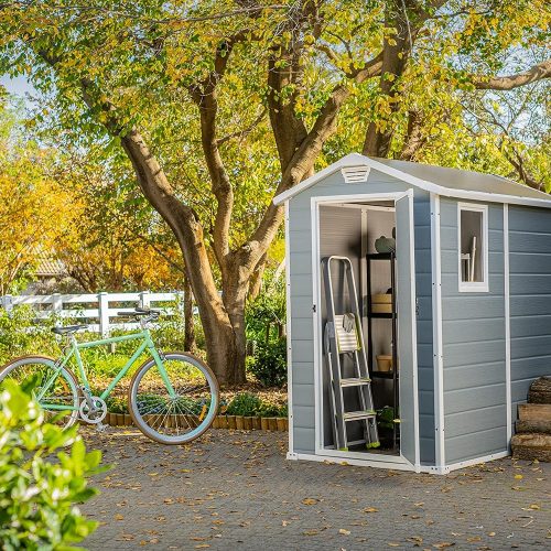 Keter Casetta Manor 4X6 Grigia In Resina Cm 130 x 192 x 198 H cm - immagine 3