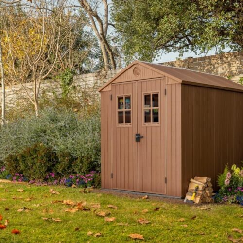 Keter Casetta da Giardino Darwin 6x8 Marrone 190 x 244 x 221 H cm - immagine 3