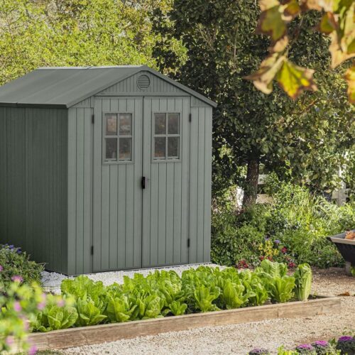Keter Casetta da Giardino Darwin 6x8 Verde Salvia 190 x 244 x 221 H cm - immagine 4