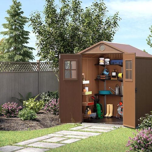 Keter Casetta da Giardino Darwin 6x6 Marrone 190 x 183 x 221 H cm - immagine 3
